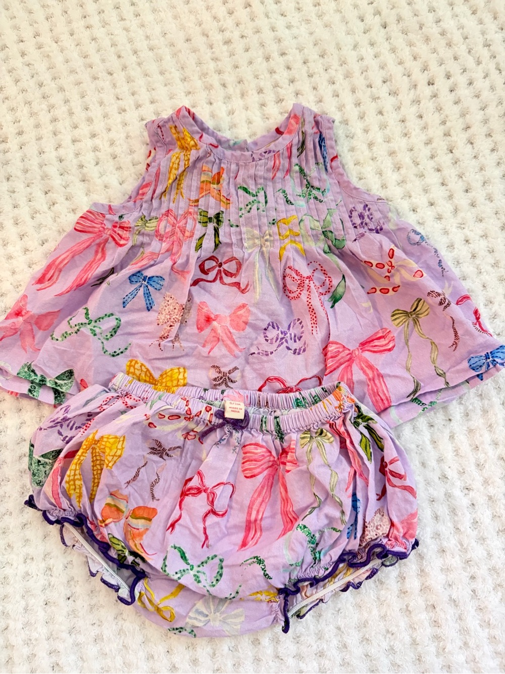 Pink Chicken Lavender Floral Print Baby Top - Yellow, Pink, Green, Blue
